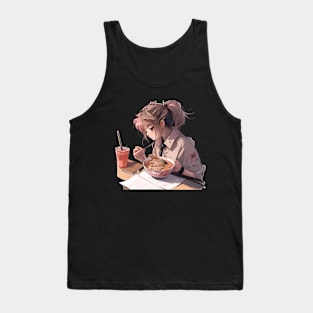 Japanese Ramen Anime Girl Tank Top